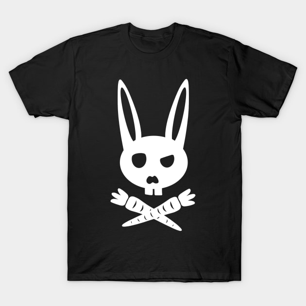 Easter Bunny Skull And Carrot Bones T-Shirt by panco